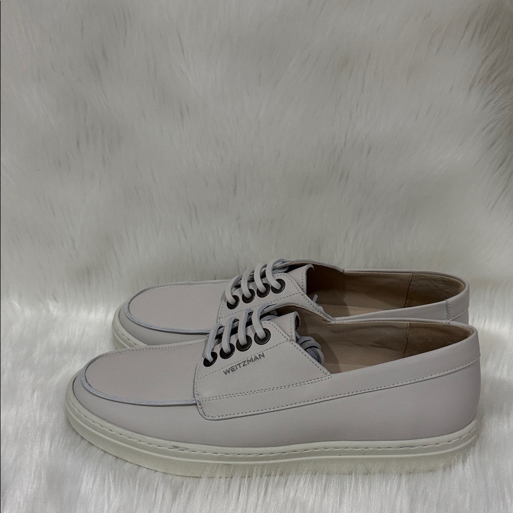Stuart Weitzman Men's Light Gray Oxfords